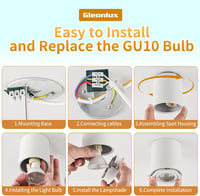 Gleonlux LED Mennyezeti Spotlámpa Fehér GU10 230V Alumínium 6db 7
