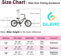 Glerc Freesia gyerek kerékpár 12-16 colos lányoknak stabilizátorral és kitámasztóval 6