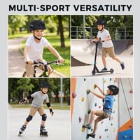 Glerc detská viacúčelová prilba na bicykel, kolobežku a skateboard, veľkosť M, modrá, nastaviteľná, s kolieskom, ľahká, priedušná, pre deti od 8 do 13 rokov 8