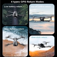 Gleto GPS Drón 4K Kamerával, 5G WiFi FPV Összecsukható Quadcopter, 3 Akkumulátor 60 Perc Repülési Idővel, 150° Állítható Kamera, Kefementes  6