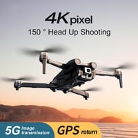 Gleto GPS Drón 4K Kamerával, 5G WiFi FPV Összecsukható Quadcopter, 3 Akkumulátor 60 Perc Repülési Idővel, 150° Állítható Kamera, Kefementes  2