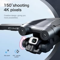Gleto GPS Drón 4K Kamerával, 5G WiFi FPV Összecsukható Quadcopter, 3 Akkumulátor 60 Perc Repülési Idővel, 150° Állítható Kamera, Kefementes  3