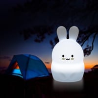 Glinrui nyúl éjszakai lámpa 9 szín USB töltős asztali lámpa gyerekszobához időzítővel 7