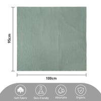 GLLQUEN 2-balenie mušelínových zavinovacích plienok 95x100 cm, 100% bavlna, OEKO-TEX, pre bábätká | Mäkká, priedušná a veľká zavinovačka pre novorodencov, útulná prikrývka do kočíka a clona na dojčenie, jednofarebná unisex (šalviová) - 95 x 100 cm, 2 ks, šalviová 2