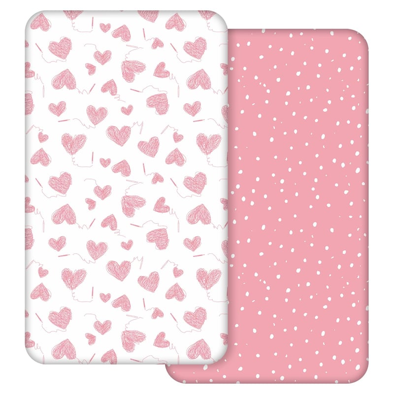 Set 2 cearșafuri cu elastic pentru bebeluși GLLQUEN, 120x60 cm, microfibră, Oeko-Tex, pentru pătuț