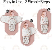 GLLQUEN BABY Pólya 0-3 hónapos babáknak, 100% bio pamut, 3 darabos szett 6