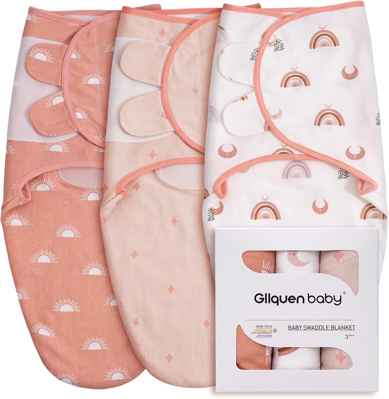 GLLQUEN BABY Pólya 0-3 hónapos babáknak, 100% bio pamut, 3 darabos szett