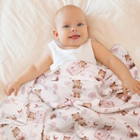 GLLQUEN BABY Puha Pamut Pólya 2 db, 95x100cm, Újszülött Takaró Fiúnak és Lánynak Sage 5