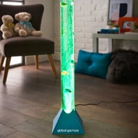 Global Gizmos 45169 Morská lampa s medúzou a morským koníkom, 90 cm, metalická modrá 1
