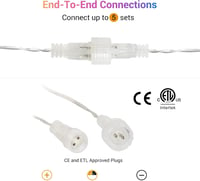 GlobaLink 400 LED Jégcsap Fényfüggöny - 10m Többszínű Fényfüzér, Bővíthető, IP44 Vízálló, 8 Világítási Mód, Kül- és Beltéri Dekoráció Karács 5
