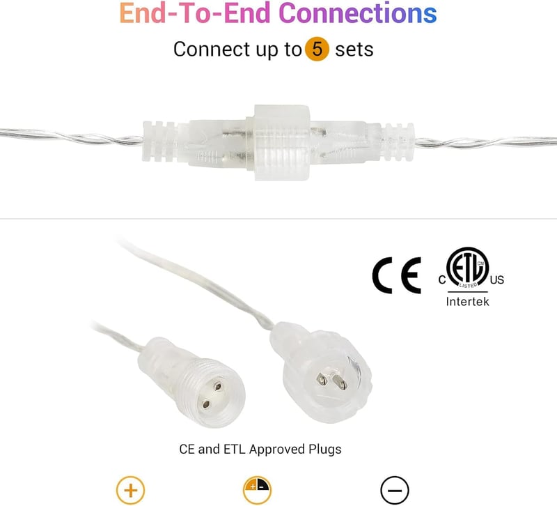 GlobaLink 400 LED Jégcsap Fényfüggöny - 10m Többszínű Fényfüzér, Bővíthető, IP44 Vízálló, 8 Világítási Mód, Kül- és Beltéri Dekoráció Karács
