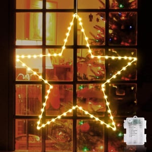 GlobaLink 50cm LED svjetleća zvijezda s timerom, 8 načina rada, vodootporna božićna dekoracija