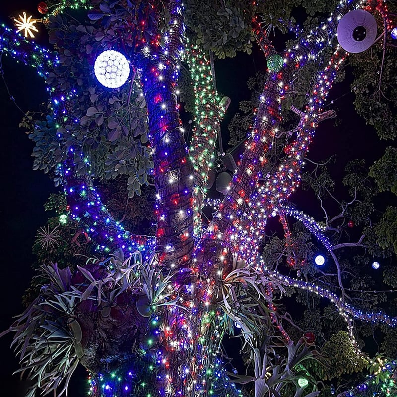 GlobaLink Elemes Tündérfény 300 LED 40m - Színes Kültéri-Beltéri Fényfüzér 8 Világítási Móddal, Időzítővel, IP44 Vízálló Dekoráció Karácsony