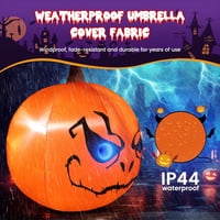 GlobaLink Decor de Halloween Gonflabil Dovleac 1,5m - Cu Iluminare LED, Ornament de Grădină Exterior-Interior, Articol de Petrecere pentru Copii 6