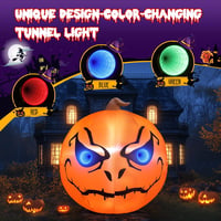 GlobaLink Decor de Halloween Gonflabil Dovleac 1,5m - Cu Iluminare LED, Ornament de Grădină Exterior-Interior, Articol de Petrecere pentru Copii 2