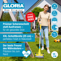 Akumulátorový vyžínač a orezávač okrajov trávnika Gloria FineCut 18V, šírka záberu 25 cm, kompatibilný s Bosch 18V Power for All, príslušenstvo k robotickým kosačkám, bez akumulátora 3
