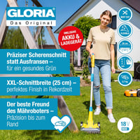 Gloria FineCut 18V Akkus Fűnyíró és Szegélyvágó Szett, 25cm Vágásszélesség - FineCut 18 V including battery 3