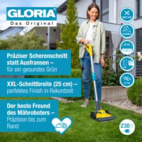 Gloria FineCut 230V Elektromos Fűszegély- és Gyepvágó - 25 cm Vágásszélesség - Robotfűnyíró Kiegészítő - Csendes és Könnyű Kis Kertekhez 3