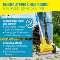 Gloria Fugue Li-Ion Akkus Gyomirtó Kefe Teraszhoz Acélsörtés Fugázó Kefe - WeedBrush Battery 8