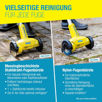 Gloria Fugue Li-Ion Akkus Gyomirtó Kefe Teraszhoz Acélsörtés Fugázó Kefe - WeedBrush Battery 7