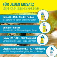Pulverizator manual Gloria Hobby 100 de 1 litru cu duză reglabilă pentru grădină, balcon și plante de apartament 6