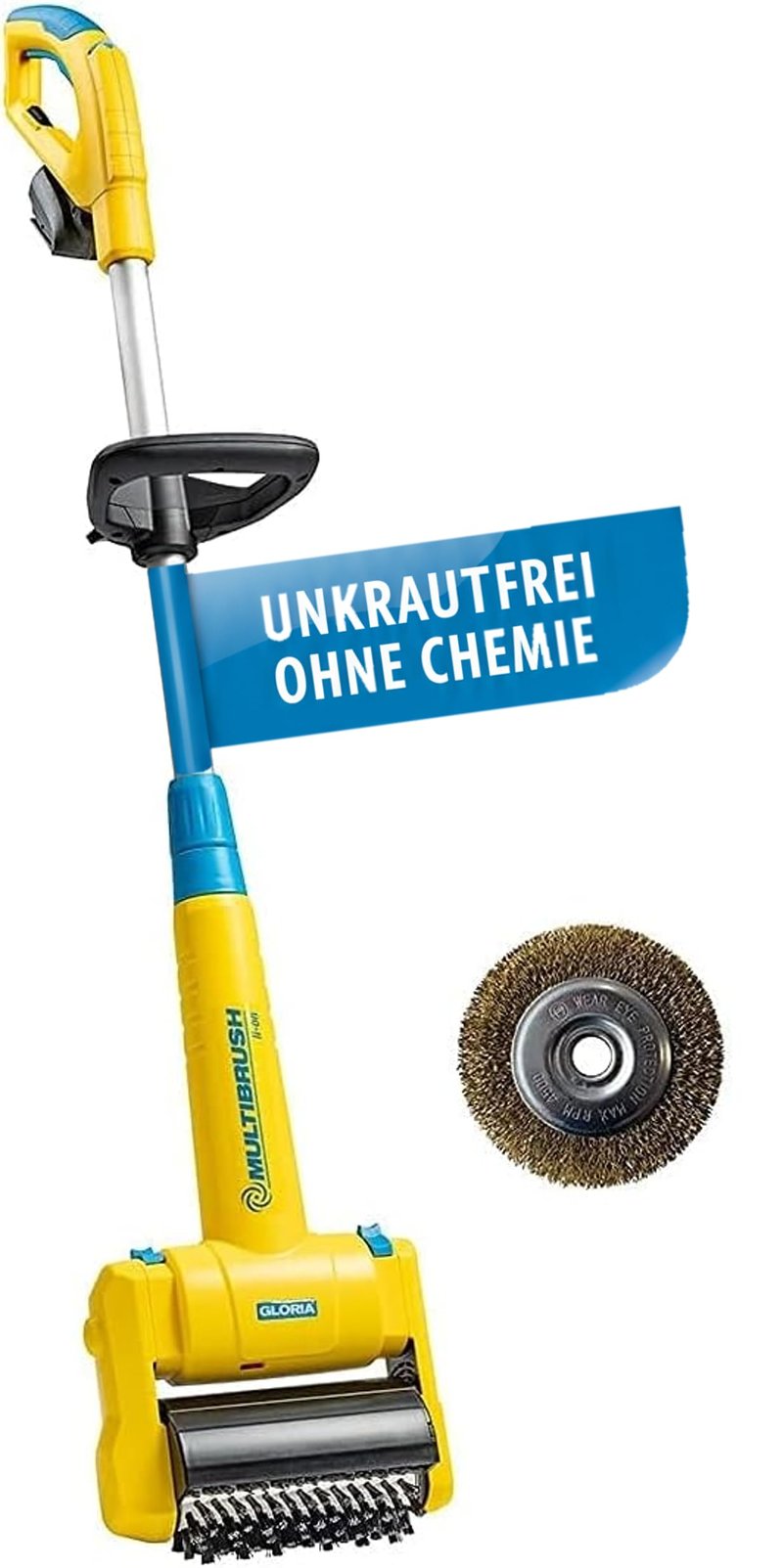 GLORIA MultiBrush li-on PLUS akumulatorska četka za površine i fuge - kompatibilna s Bosch 18V baterijama