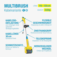 Gloria MultiBrush Speedcontrol felületi kefe elektromos meghajtással - MultiBrush 230 Volt 5