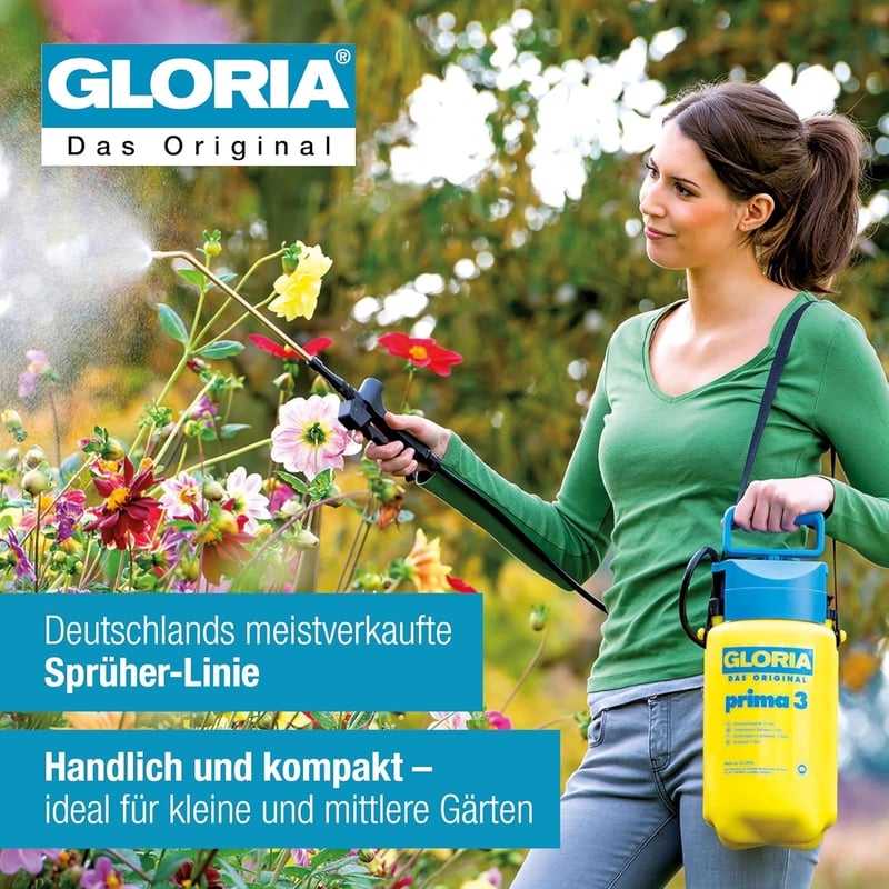 Gloria Pressure Sprayer 3L Kerti Permetezőgép Sárgaréz Fúvókával - 3L sprayer