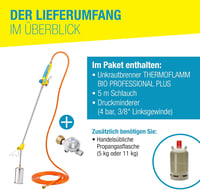 Gloria Thermoflamm Plus Gázlángszóró Készlet Kerthez - Plus set 3
