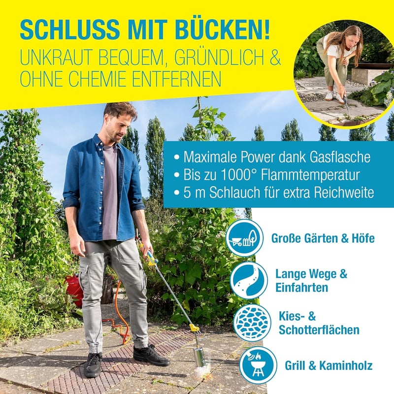 Gloria Thermoflamm Plus Gázlángszóró Készlet Kerthez - Plus set