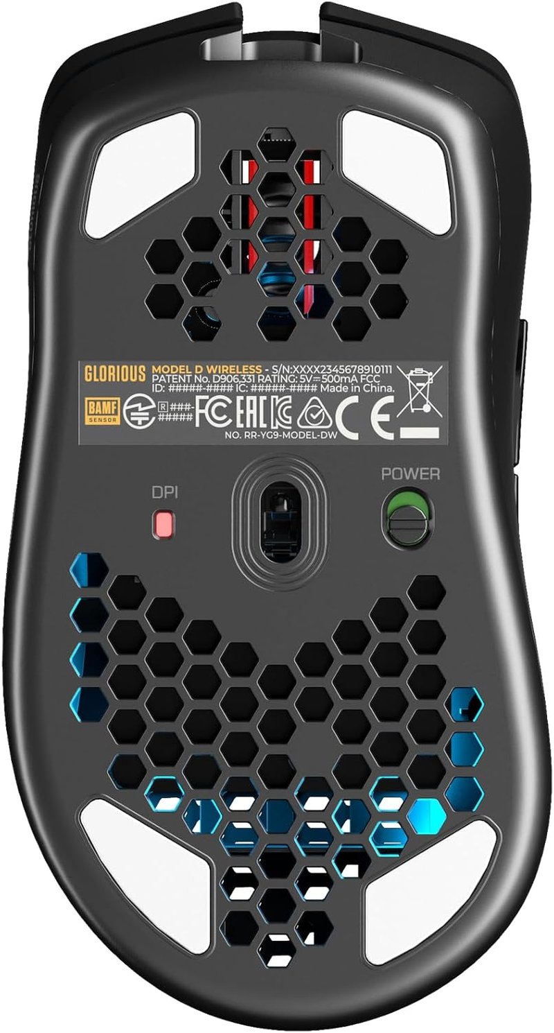 GLORIOUS Model D Wireless Gaming Egér - 69g Ultrakönnyű, 2.4GHz, 71h Akkumulátor, RGB, Ergonomikus - black (matt), Model D