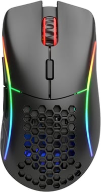 GLORIOUS Model D Wireless Gaming Egér - 69g Ultrakönnyű, 2.4GHz, 71h Akkumulátor, RGB, Ergonomikus - black (matt), Model D 2