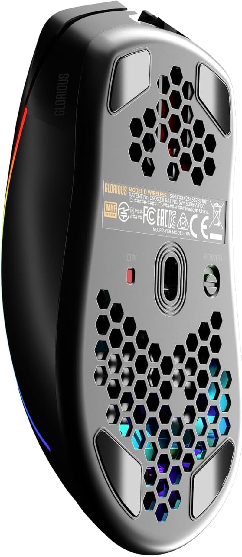 GLORIOUS Model D Wireless Gaming Egér - 69g Ultrakönnyű, 2.4GHz, 71h Akkumulátor, RGB, Ergonomikus - black (matt), Model D