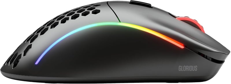 GLORIOUS Model D Wireless Gaming Egér - 69g Ultrakönnyű, 2.4GHz, 71h Akkumulátor, RGB, Ergonomikus - black (matt), Model D