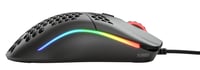 Herná myš Glorious Model O- – Ľahká 58 g, matná čierna, RGB, senzor Pixart 3360, dizajn včelieho plástu, obojručná, kábel Paracord 5