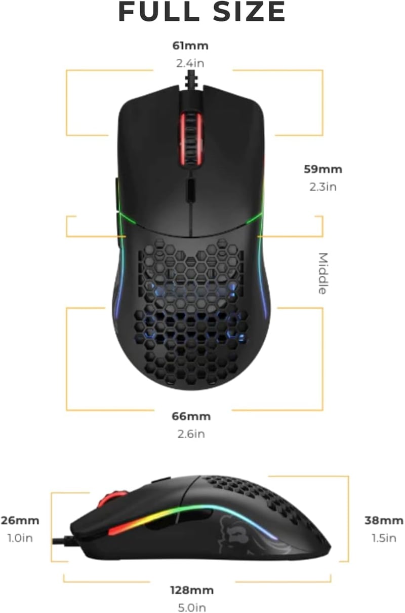 Glorious O Gaming Mouse - Professzionális Gamer Egér - matte black