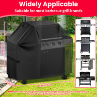 Husă pentru grătar GLOSKIN, material Oxford 210D impermeabil, husă de protecție pentru grătar rezistentă la UV și la rupere, dimensiune universală 145 x 61 x 117 cm 2
