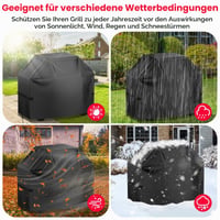 Husă pentru grătar GLOSKIN, material Oxford 210D impermeabil, husă de protecție pentru grătar rezistentă la UV și la rupere, dimensiune universală 145 x 61 x 117 cm 3