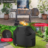 Husă pentru grătar GLOSKIN, material Oxford 210D impermeabil, husă de protecție pentru grătar rezistentă la UV și la rupere, dimensiune universală 145 x 61 x 117 cm 5