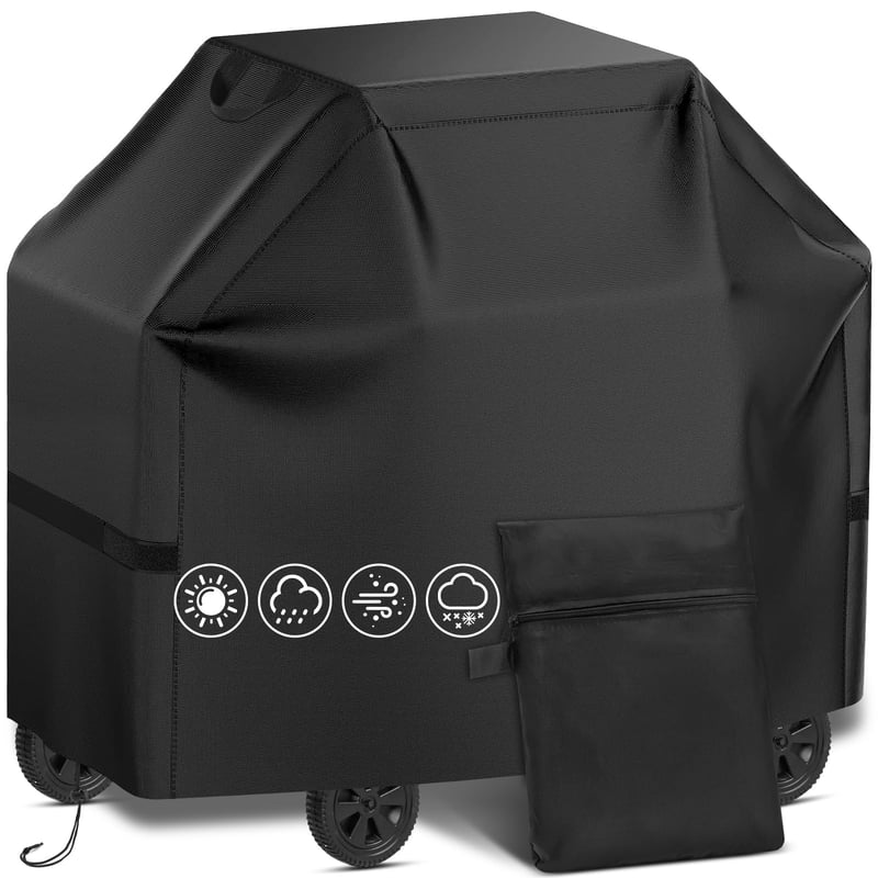 Husă pentru grătar GLOSKIN, material Oxford 210D impermeabil, husă de protecție pentru grătar rezistentă la UV și la rupere, dimensiune universală 145 x 61 x 117 cm