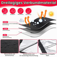Husă pentru grătar GLOSKIN, material Oxford 210D impermeabil, husă de protecție pentru grătar rezistentă la UV și la rupere, dimensiune universală 145 x 61 x 117 cm 4
