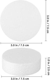 GLSTOY Habcylinder 7,5x7,5x1 inch 18 darab kézműves dekoráció 3