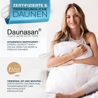 Glückstoff 80x80 cm-es Paplan Párna Szett 2 db, 100% Liba Toll, Ergonomikus 3 Kamrás Fekvőpárna 5