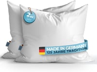 Glückstoff 80x80 cm-es Paplan Párna Szett 2 db, 100% Liba Toll, Ergonomikus 3 Kamrás Fekvőpárna 1