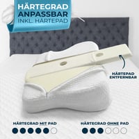 Glückstoff ergonómikus memóriahab párna nyakpárna nyakgörgő oldalt alvóknak fehér 5