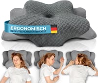 Glückstoff Ergonomikus Memóriahabos Nyakpárna Minden Alvási Pozícióhoz Szürke 1