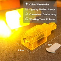 GLY075 LED Lampion Világítás 30db - Meleg Fehér Elemes Mini Lámpák Papírlámpásokhoz, Esküvőre, Partikra, Karácsonyi Dekorációhoz - Energiata 3