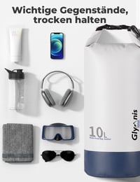Glymnis Dry Bag Vodotesný vak 5L/10L/20L Nepremokavé vrece na turistiku, kajakovanie, kempovanie a na pláž 5
