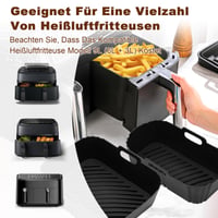 GMISUN Airfryer Kiegészítő Szett 14 részes Ninja Heißluftfritteuse 10,4L-es készülékhez - Pergamenpapír, Grillrács, Szilikon Süteményformák 4