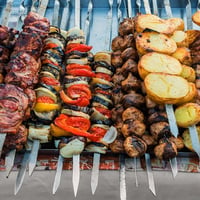 GMMH Profi BBQ Rozsdamentes Acél Grillnyárs 20 db – Extra Széles 1 cm, Extra Erős 2 mm Vastag, 50 cm Hosszú – Húsnyárs, Saslik, Kebab Nyárs 7